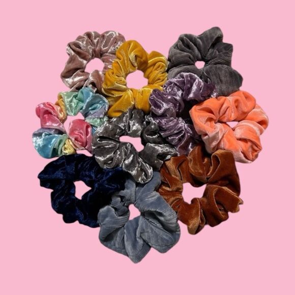 Velvet Scrunchie Bundle - Picture 1 of 11